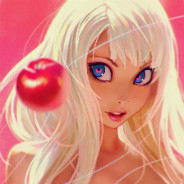 Blonde Girl With Apple