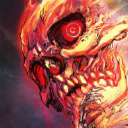 Burning Red Skull