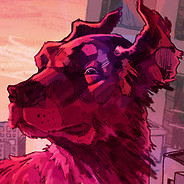 Red Comic Dog