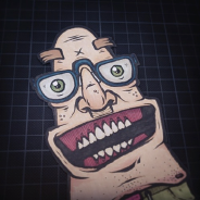 Nerdy Cartoon Monster