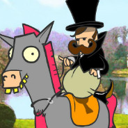 Top Hat Man On Horse
