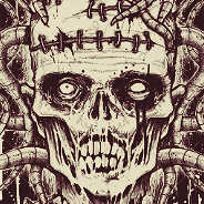 Stitched Zombie Skull