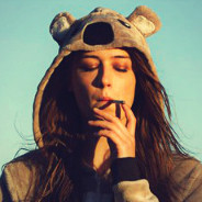 koala onesie smoking girl