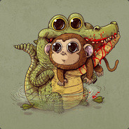 Monkey Riding Crocodile