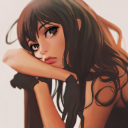 Pensive Brunette Girl