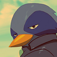 Grumpy Anime Penguin