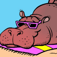 Sunbathing Hippo