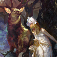 Forest Girl And Deer