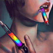 Rainbow Vape Girl
