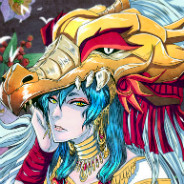 Golden Dragon Helmet Girl