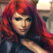 Red Haired Woman In Leather