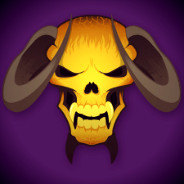 Golden Horned Skull